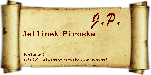 Jellinek Piroska névjegykártya