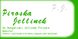 piroska jellinek business card